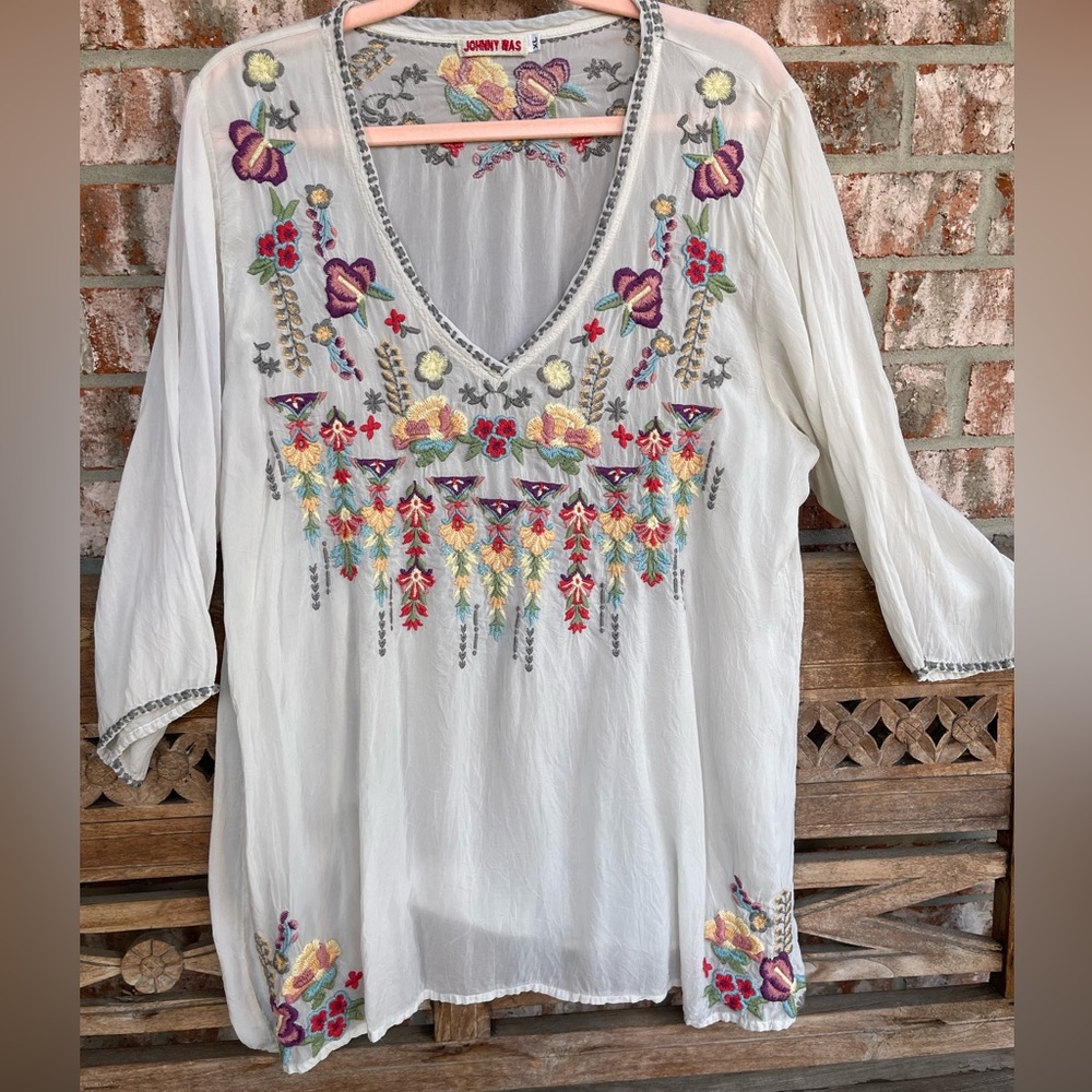 Johnny Was Georgette Pixie Blouse